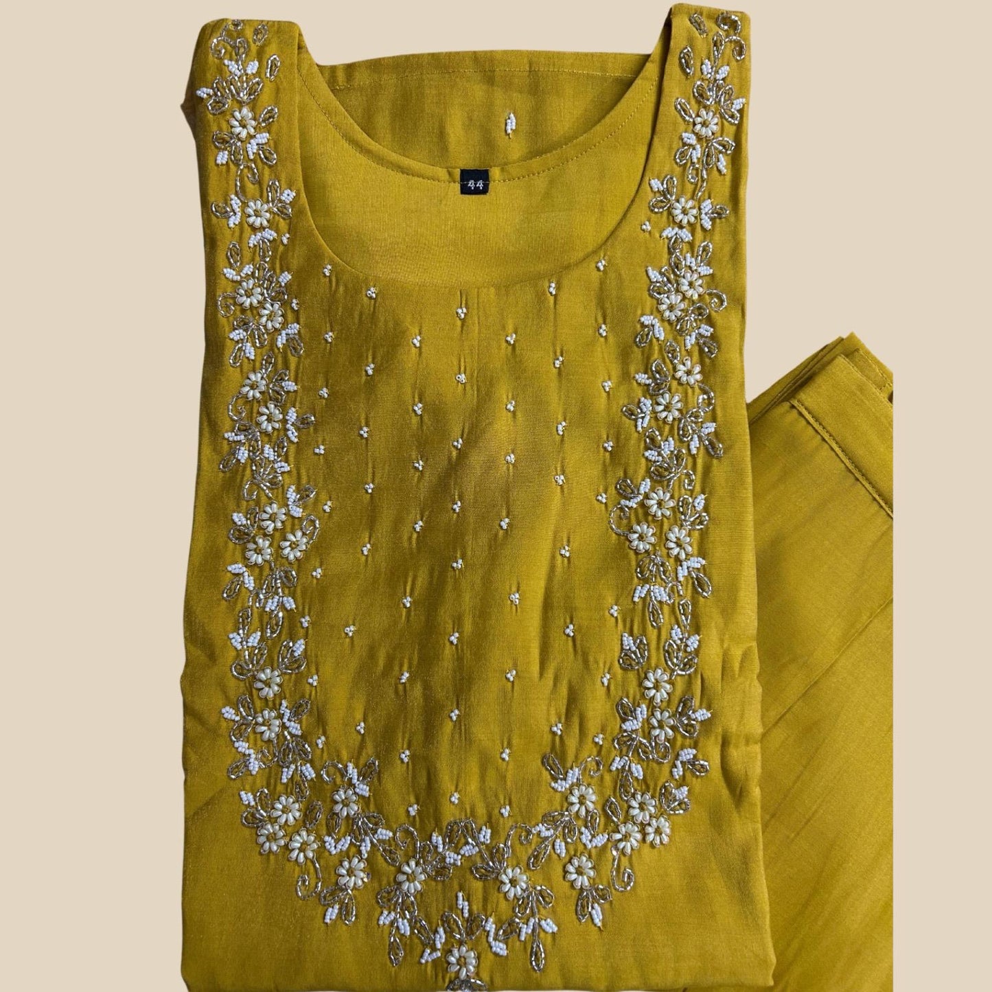 "JAYA" Women Hand Embroidered Silk Kurta Set